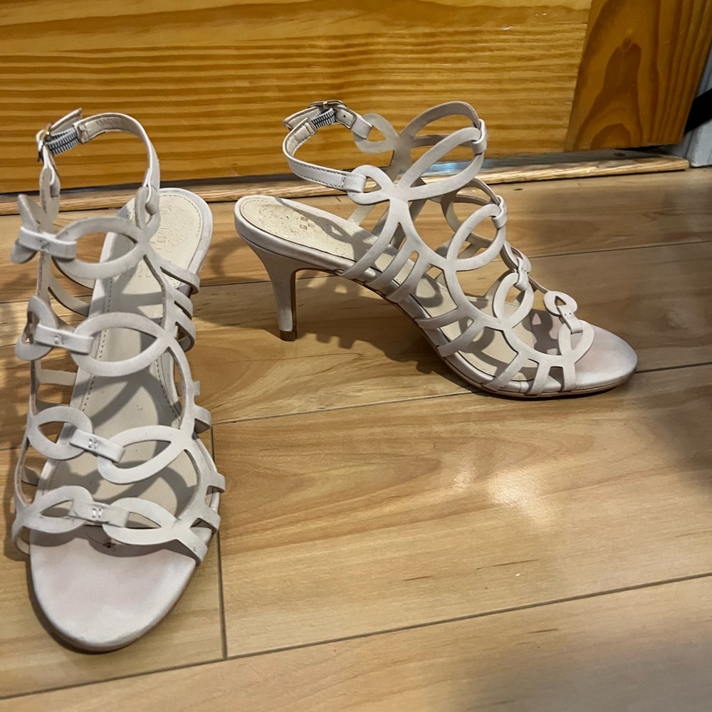 Tan heels, gently worn